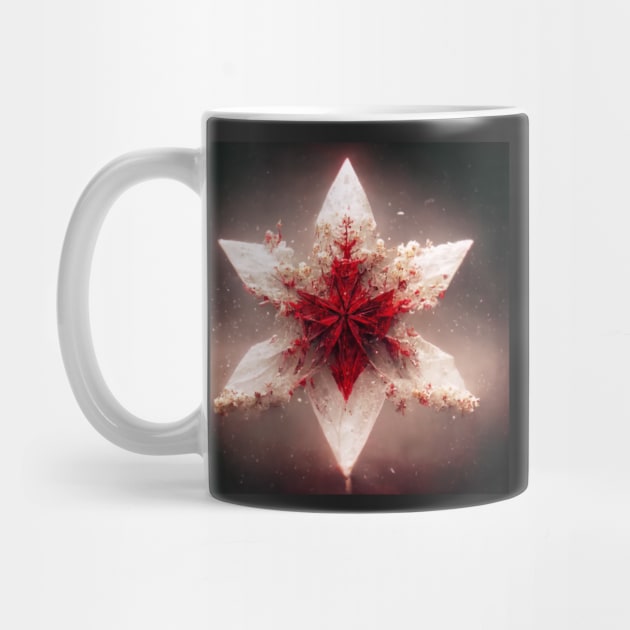 Red snowflake, star , saint, love by AnnaMartaFoley